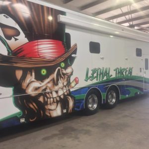 leathal threat tour bus washed and clean - mobile detailing