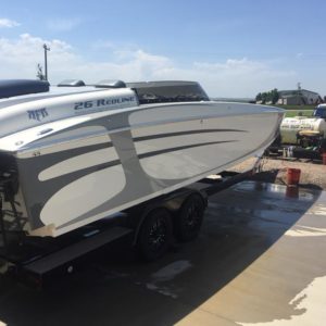 wake surf boat interior back washed and clean - mobile detialing - norman oklahoam