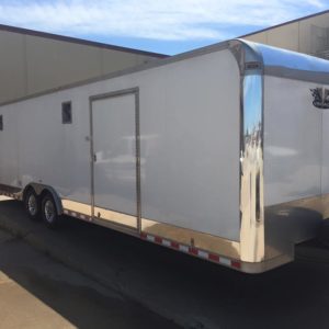 white travel trailer exterior washed - mobile detailing